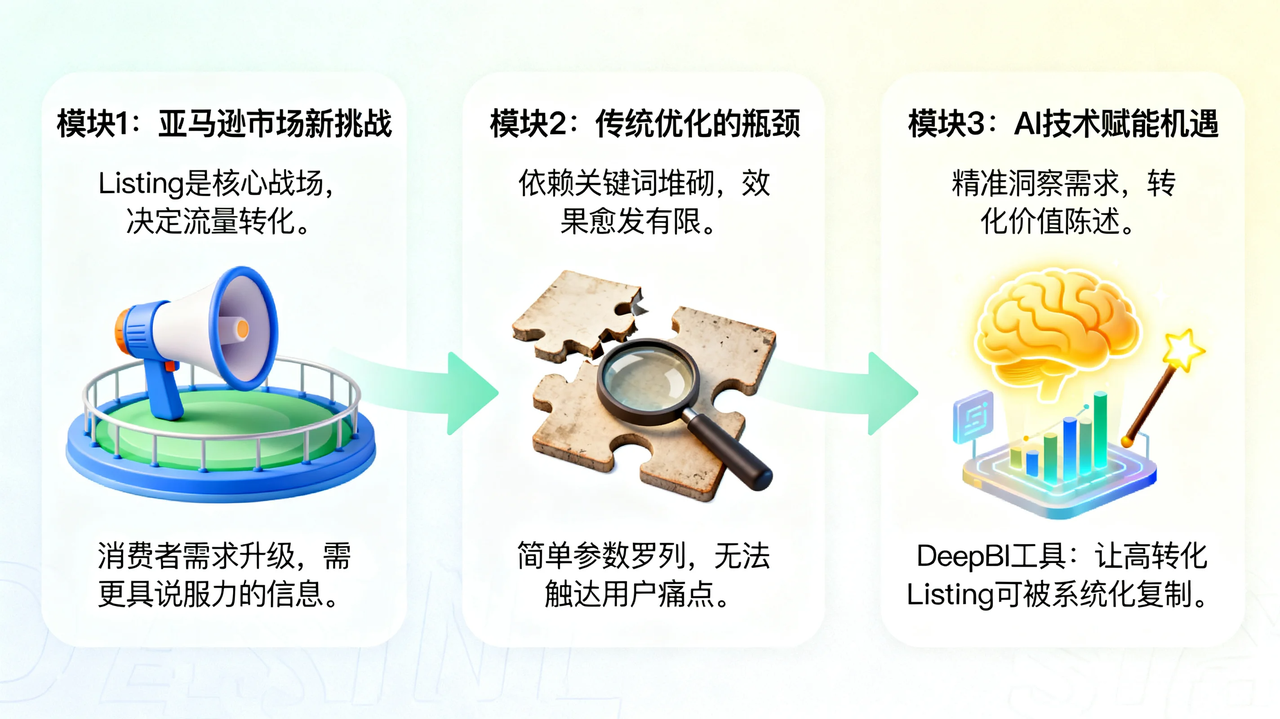 AI赋能：DeepBI如何通过高密度信息优化提升亚马逊Listing转化率