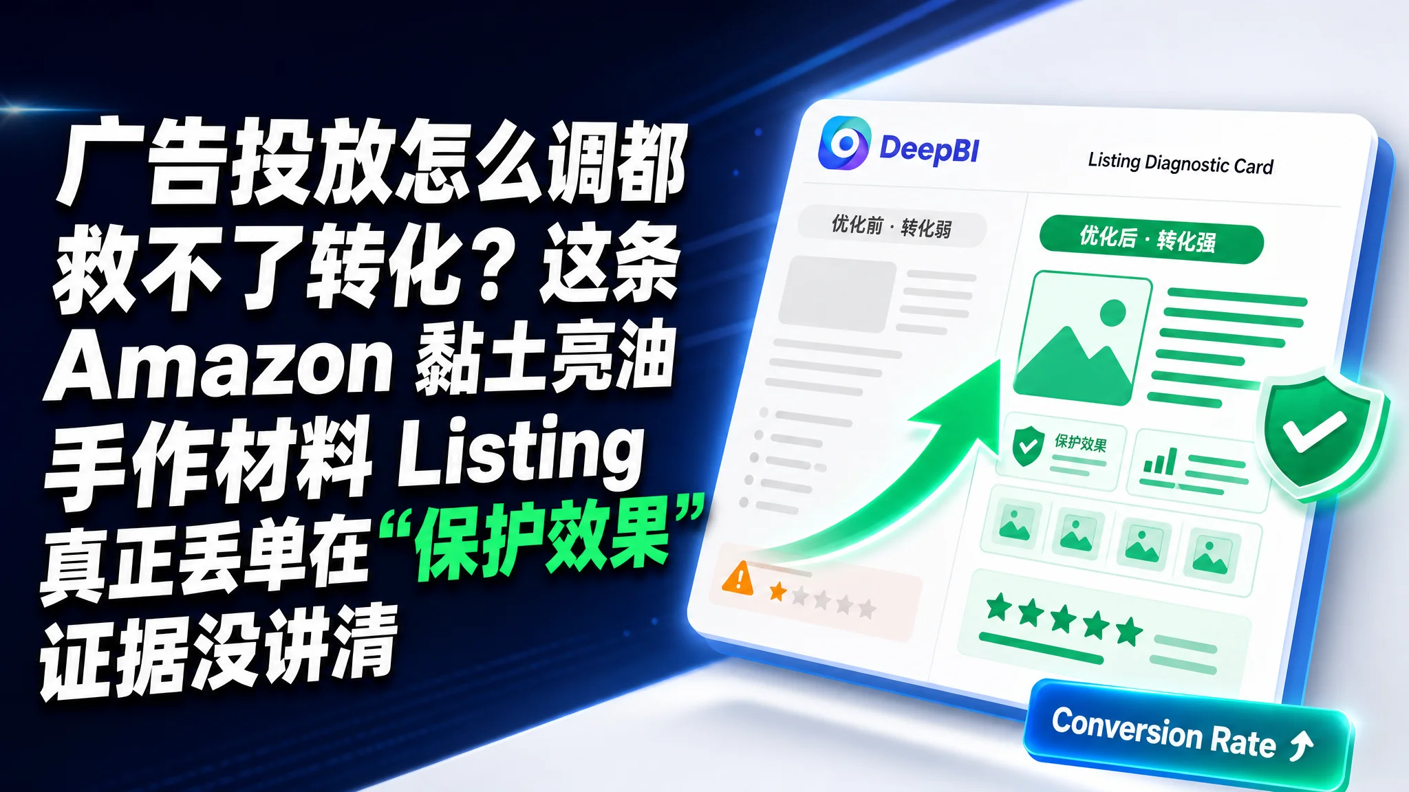 广告投放怎么调都救不了转化？这条 Amazon 黏土亮油手作材料 Listing 真正丢单在“保护效果”证据没讲清