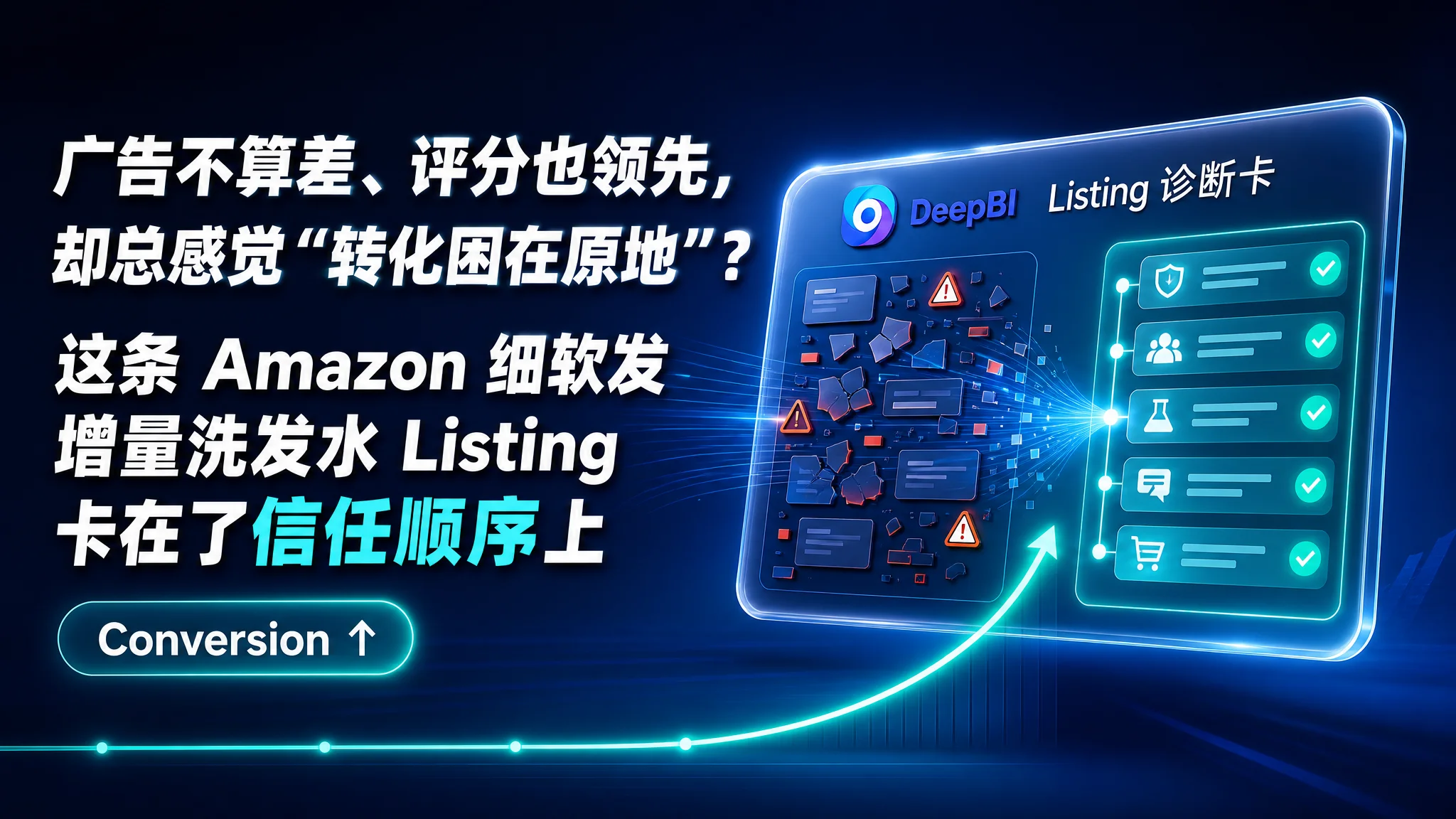 广告不算差、评分也领先，却总感觉“转化困在原地”？这条 Amazon 细软发增量洗发水 Listing 卡在了信任顺序上