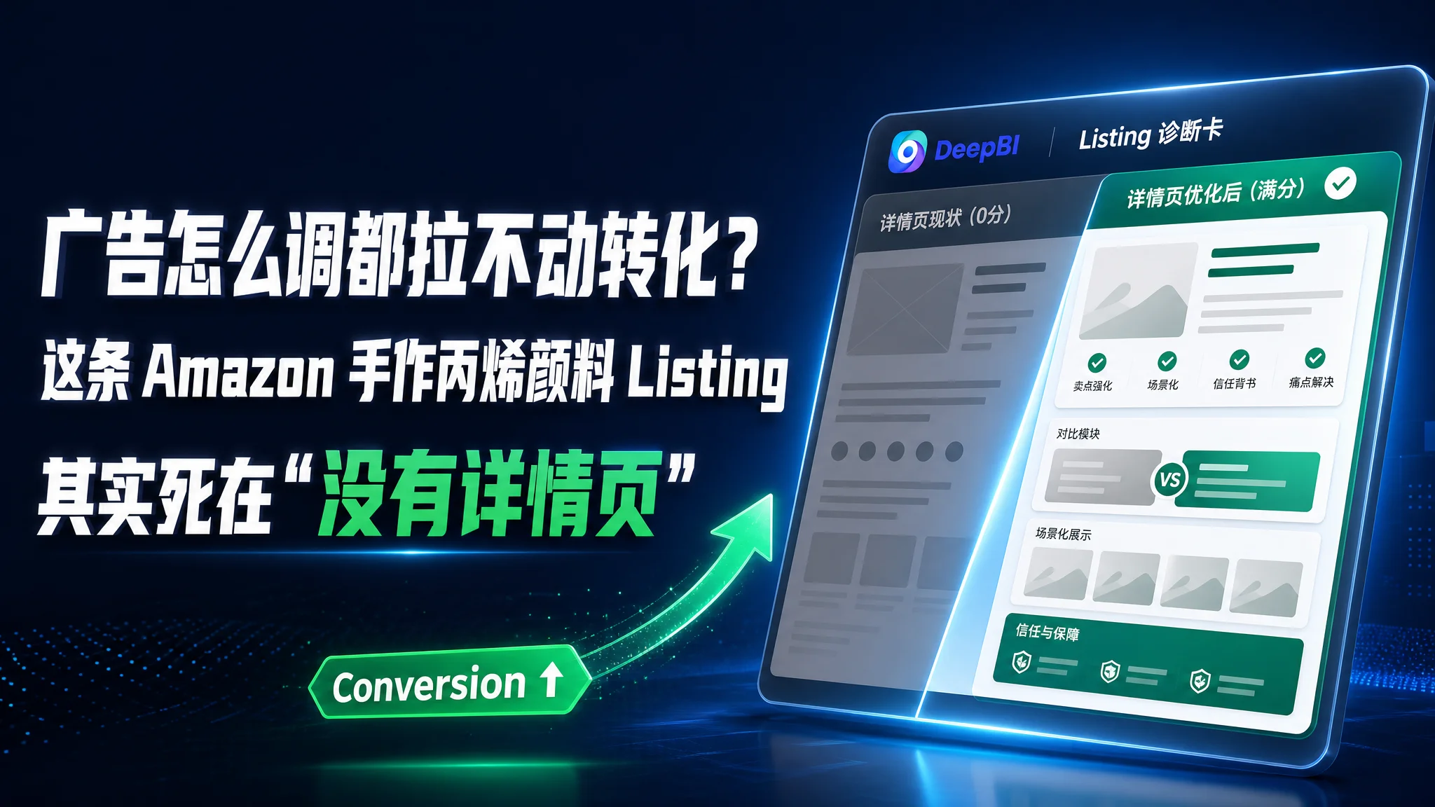 广告怎么调都拉不动转化？这条 Amazon 手作丙烯颜料 Listing 其实死在“没有详情页”