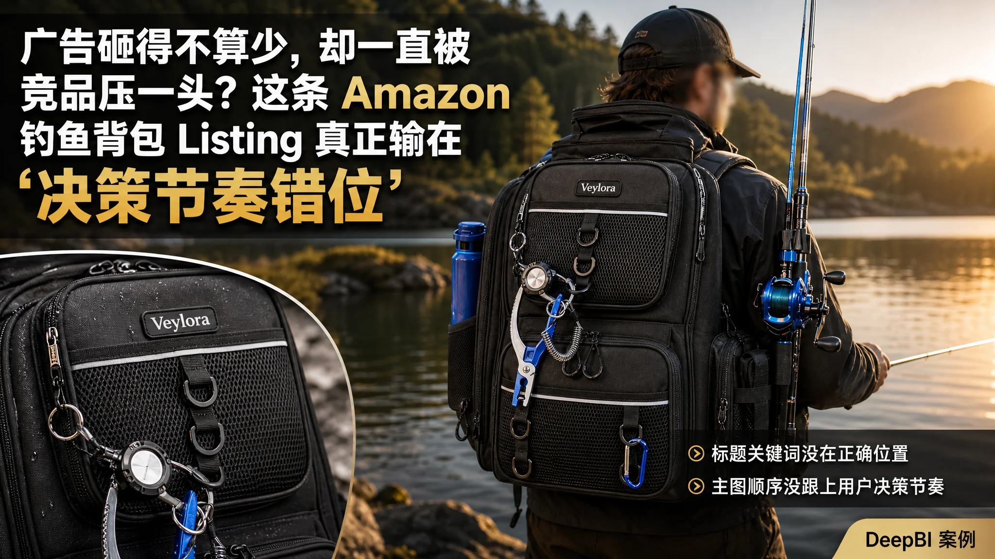 广告砸得不算少，却一直被竞品压一头？这条 Amazon 钓鱼背包 Listing 真正输在“决策节奏错位”