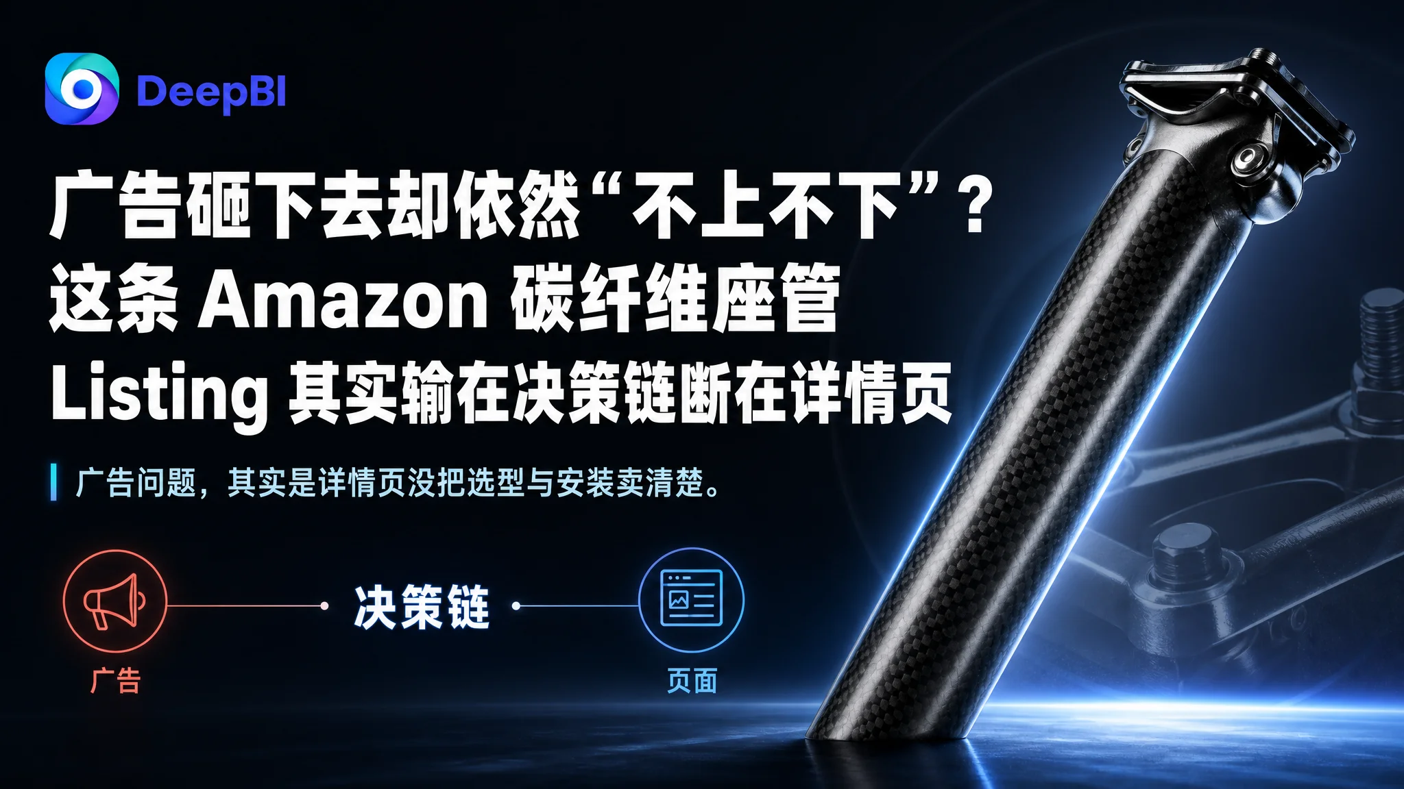 广告砸下去却依然“不上不下”？这条 Amazon 碳纤维座管 Listing 其实输在决策链断在详情页
