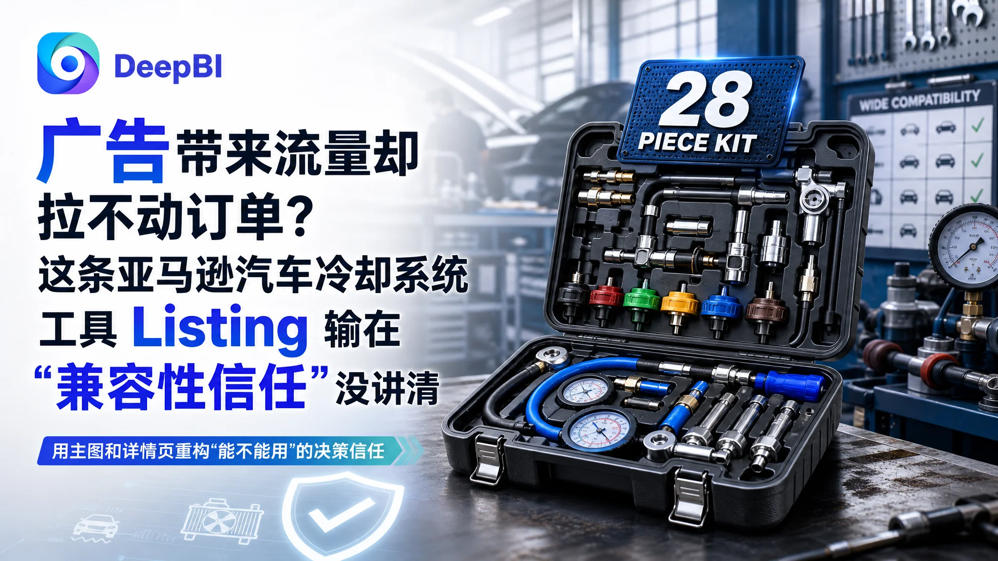 广告带来流量却拉不动订单？这条亚马逊汽车冷却系统工具 Listing 输在“兼容性信任”没讲清