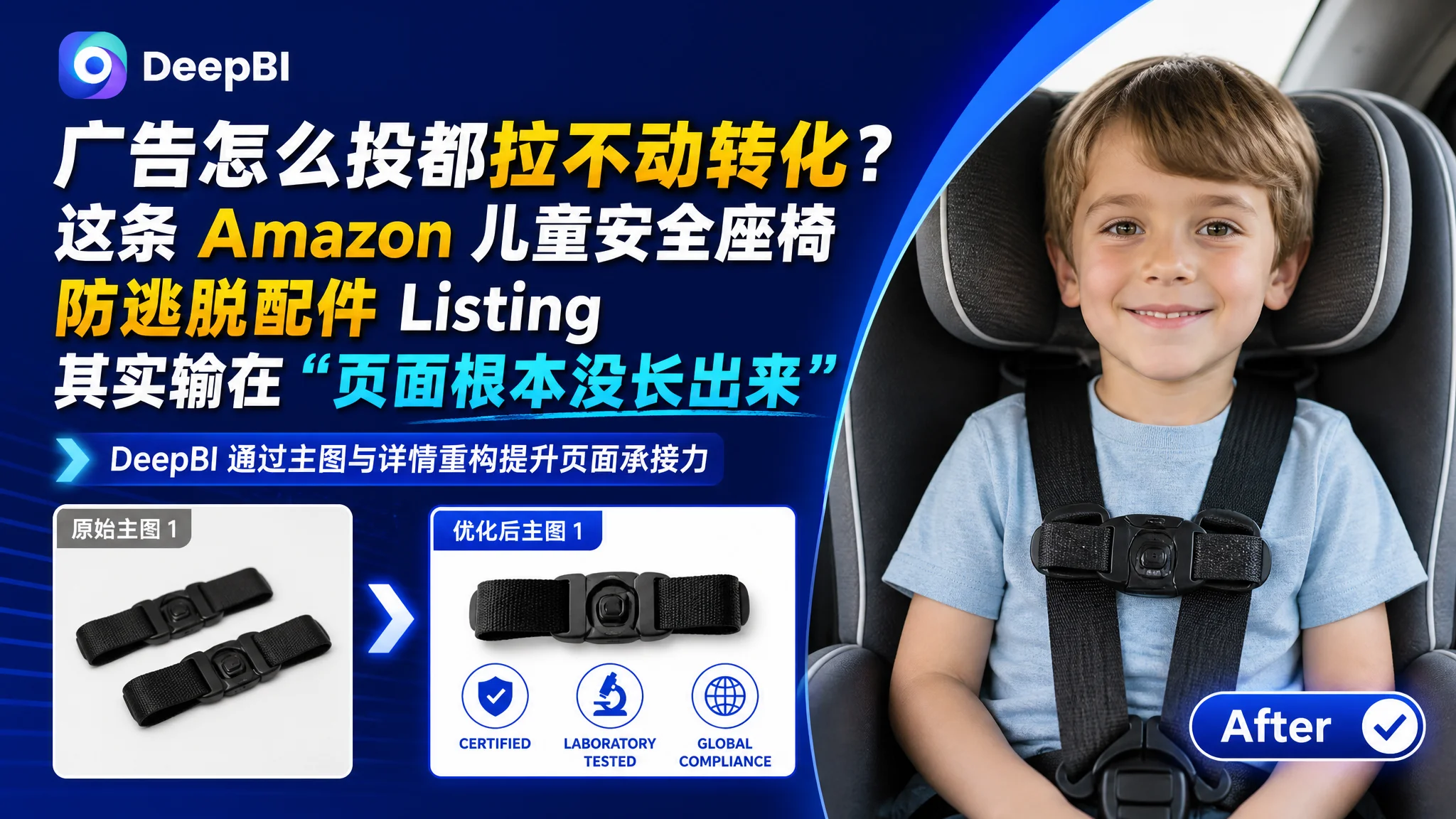 广告怎么投都拉不动转化？这条 Amazon 儿童安全座椅防逃脱配件 Listing 其实输在“页面根本没长出来”