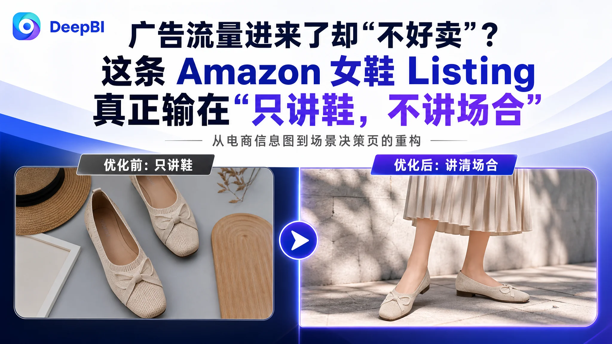 广告流量进来了却“不好卖”？这条 Amazon 女鞋 Listing 真正输在“只讲鞋，不讲场合”