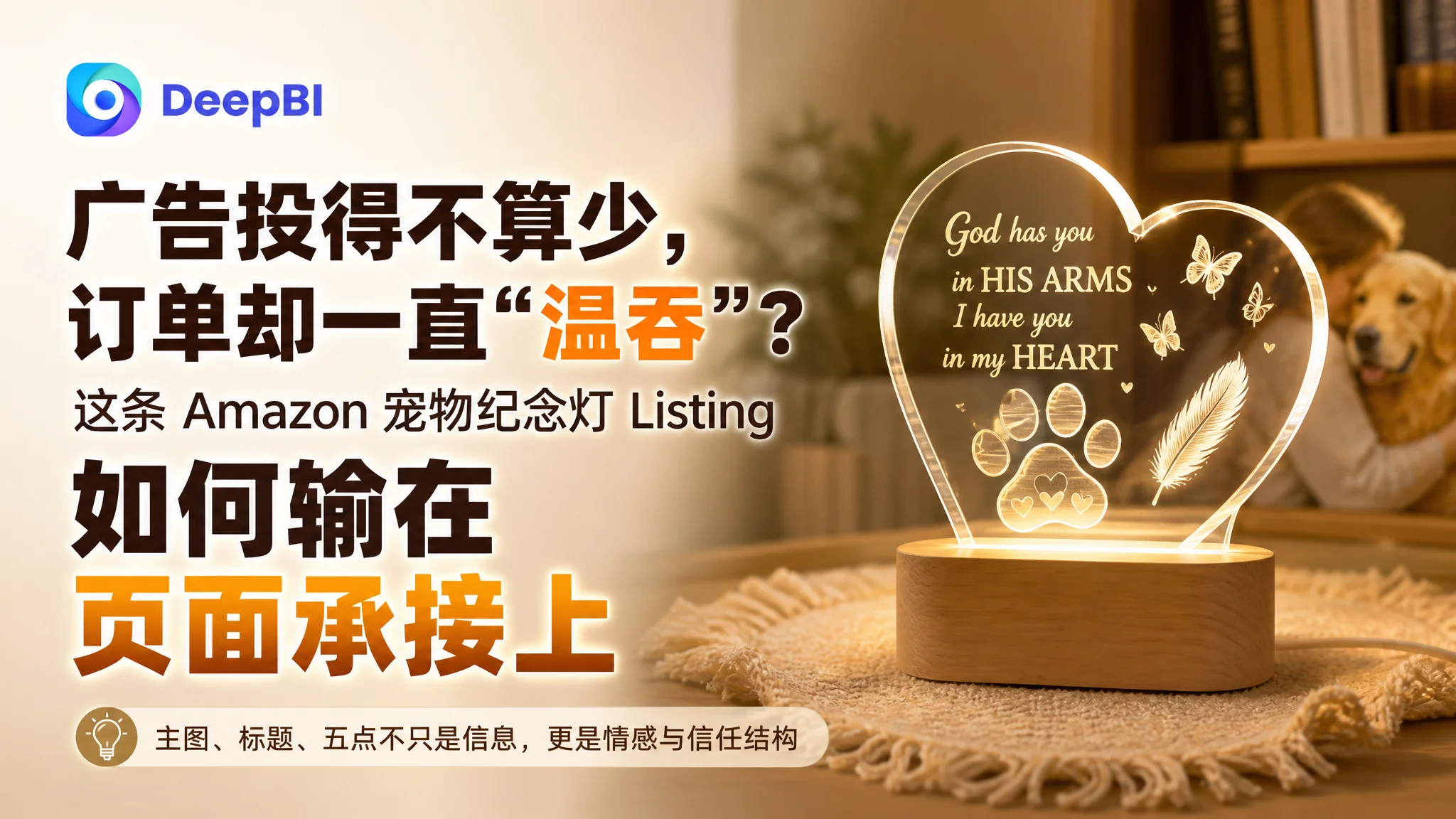 广告投得不算少，订单却一直“温吞”？这条 Amazon 宠物纪念灯 Listing 如何输在页面承接上