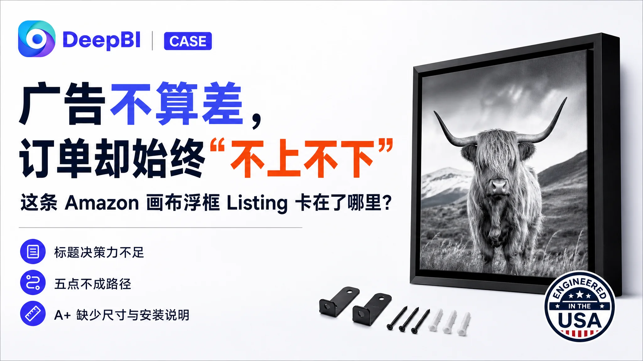 广告不算差，订单却始终“不上不下”：这条 Amazon 画布浮框 Listing 卡在了哪里？