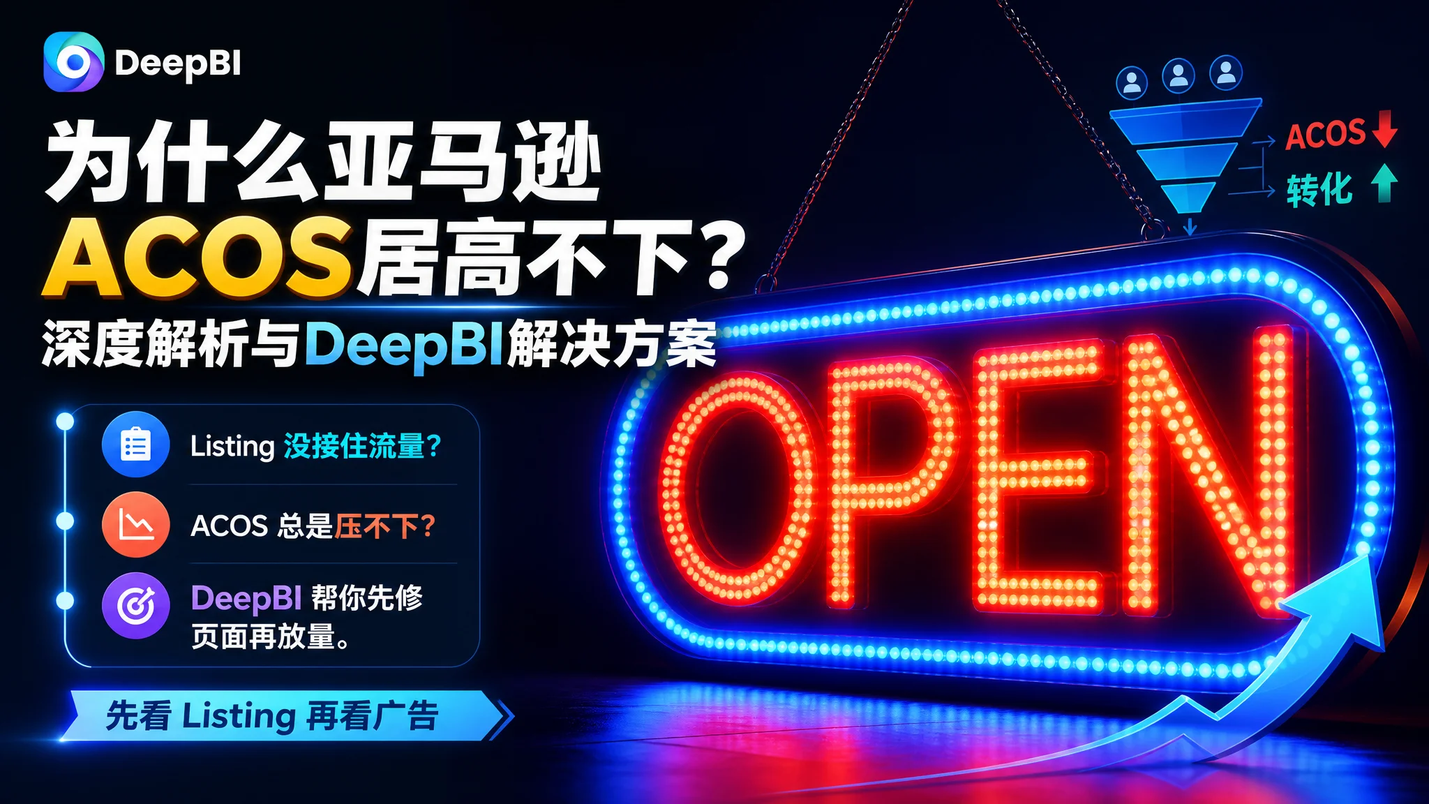 为什么亚马逊ACOS居高不下？深度解析与DeepBI解决方案