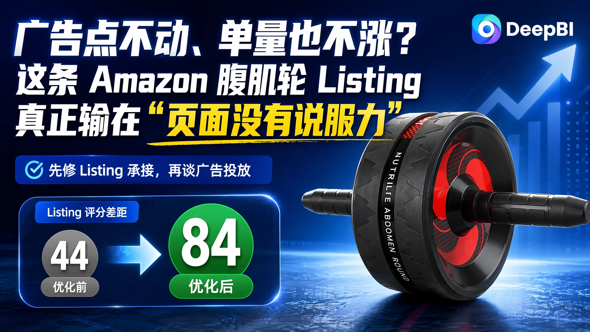 广告点不动、单量也不涨？这条 Amazon 腹肌轮 Listing 真正输在“页面没有说服力”