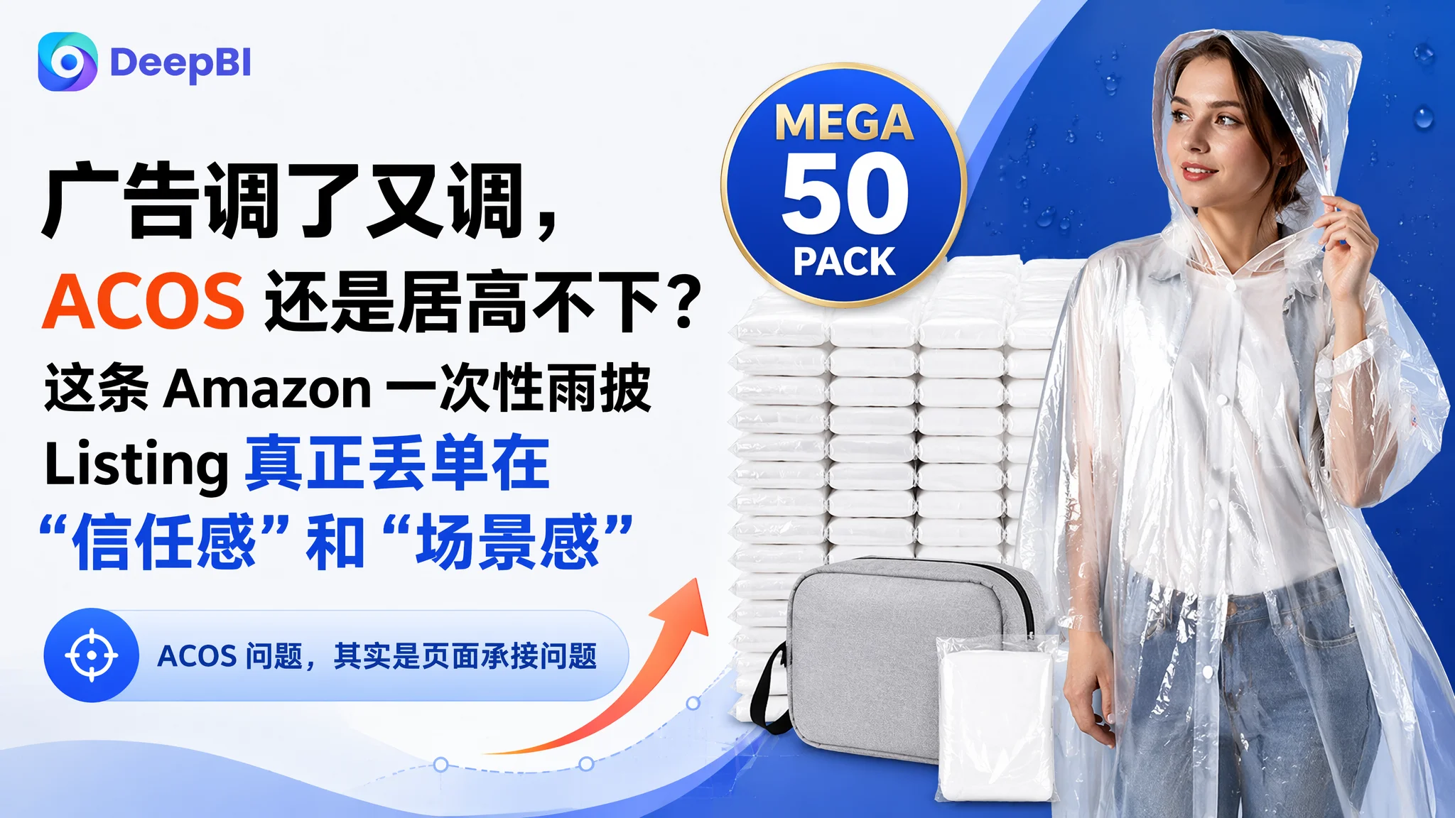 广告调了又调，ACOS 还是居高不下？这条 Amazon 一次性雨披 Listing 真正丢单在“信任感”和“场景感”