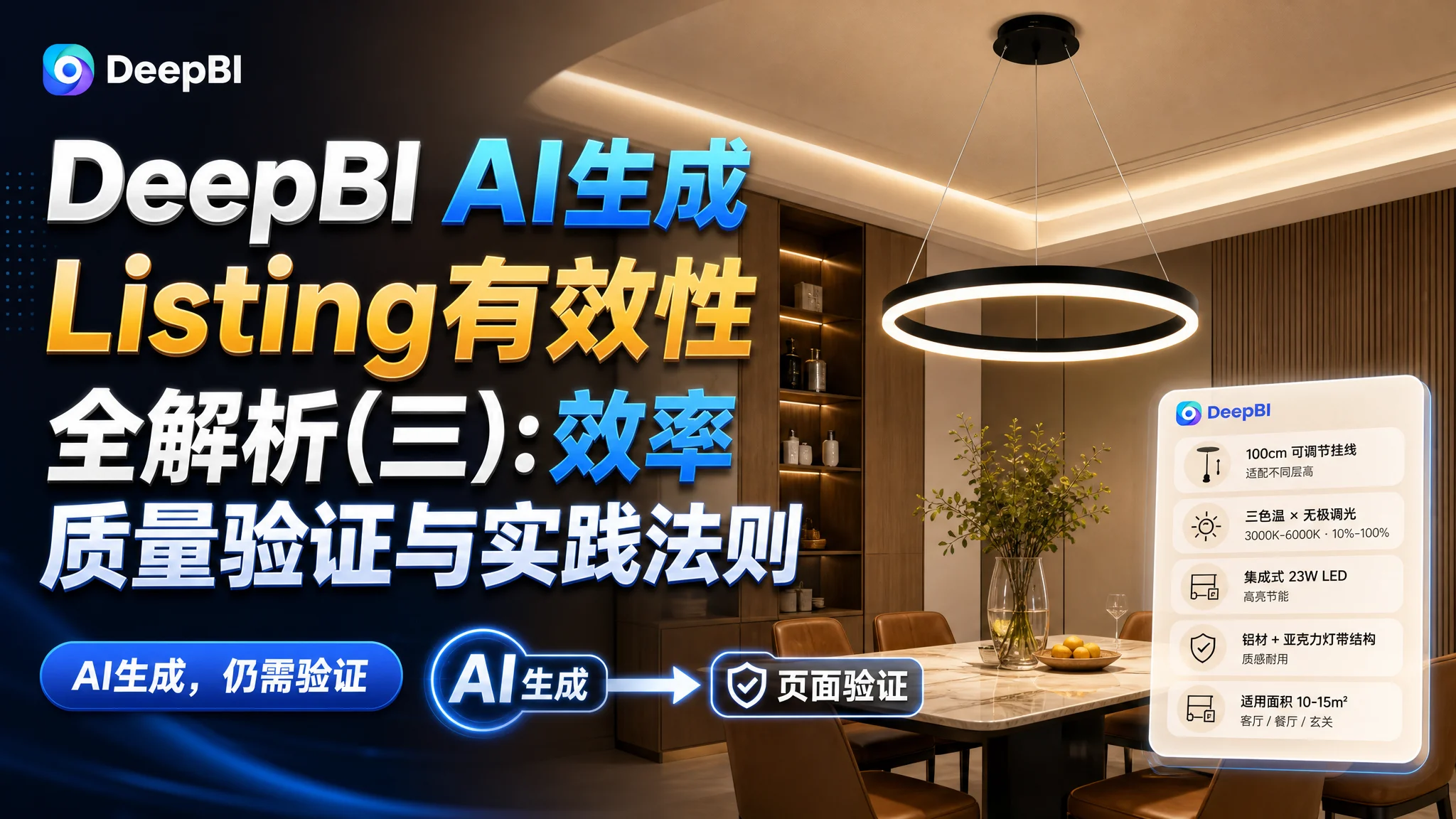 DeepBI AI生成Listing有效性全解析(三):效率质量验证与实践法则