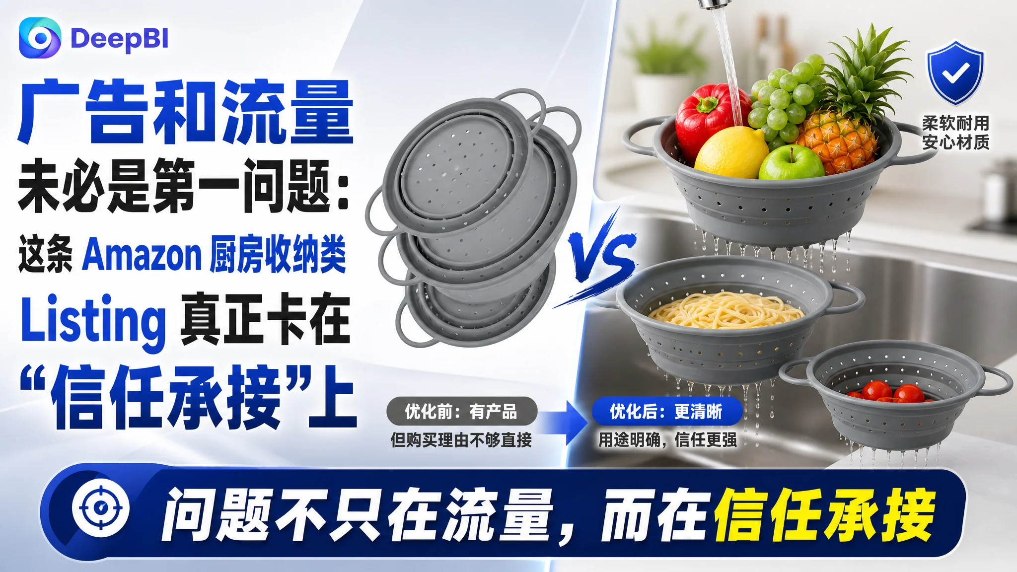 广告和流量未必是第一问题：这条 Amazon 厨房收纳类 Listing 真正卡在“信任承接”上