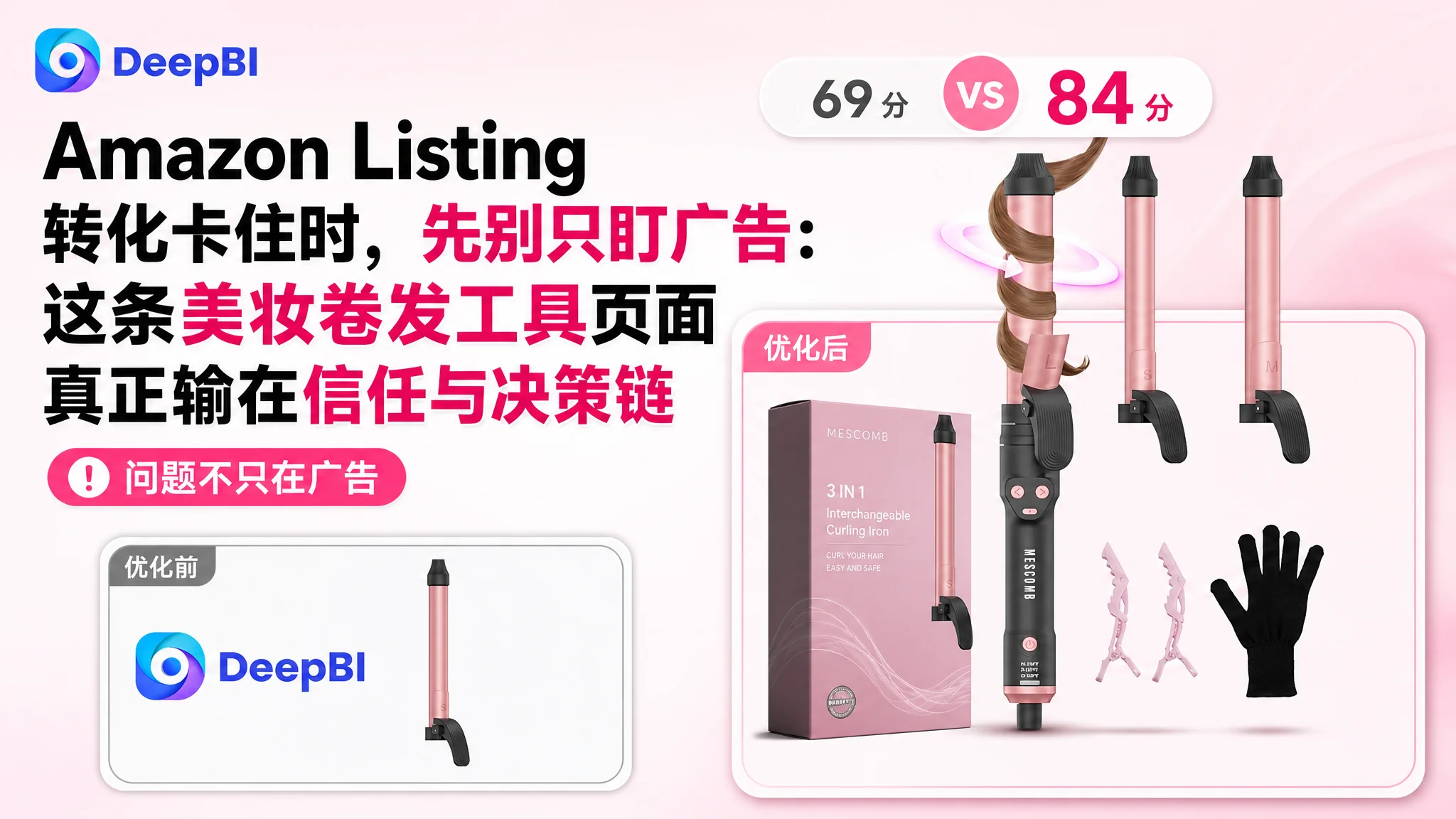 Amazon Listing 转化卡住时，先别只盯广告：这条美妆卷发工具页面真正输在信任与决策链