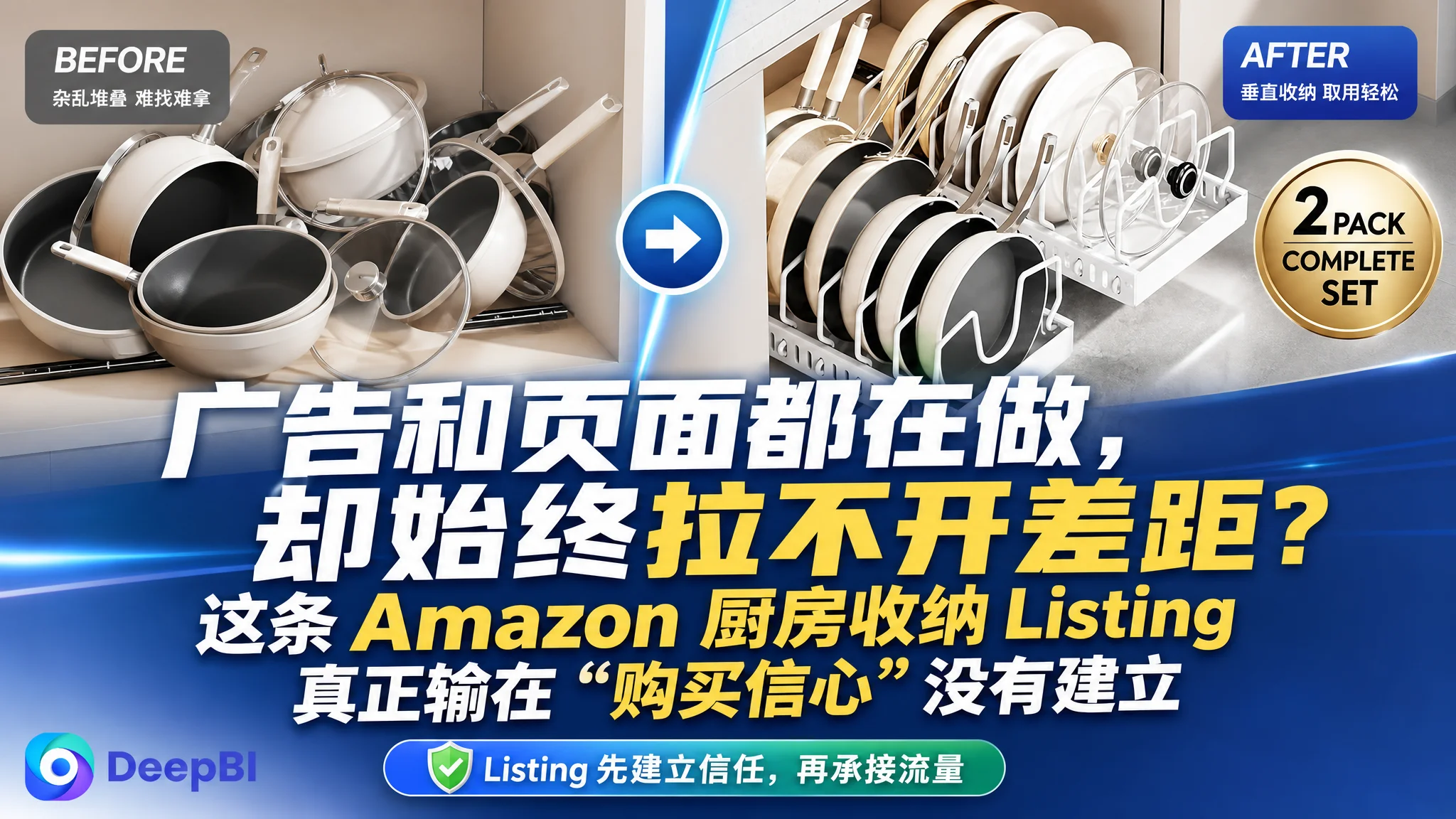 广告和页面都在做，却始终拉不开差距？这条 Amazon 厨房收纳 Listing 真正输在“购买信心”没有建立