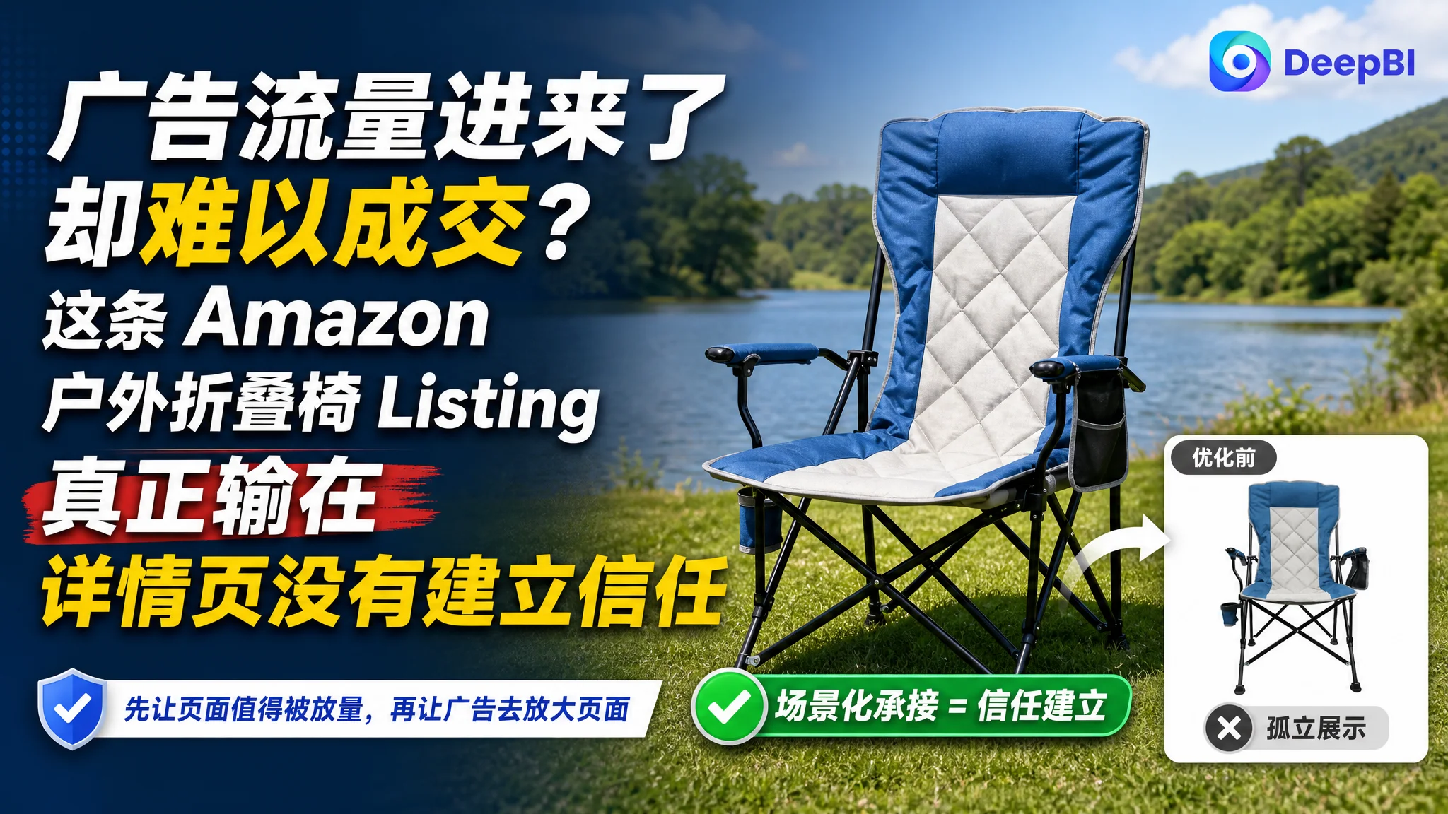 广告流量进来了却难以成交？这条 Amazon 户外折叠椅 Listing 真正输在详情页没有建立信任