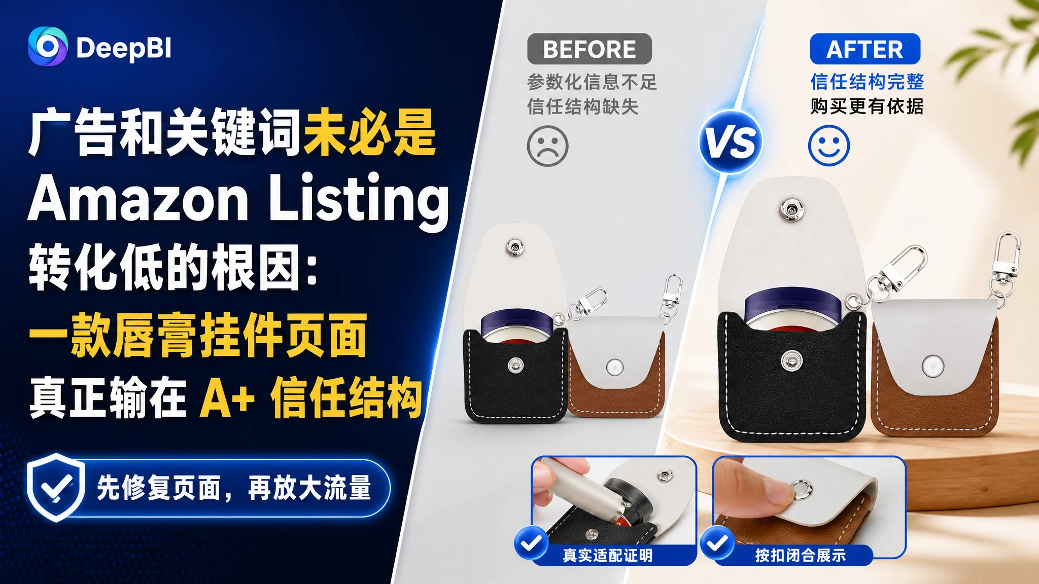 亚马逊广告和关键词未必是 Amazon Listing 转化低的根因：一款唇膏挂件页面真正输在 A+ 信任结构
