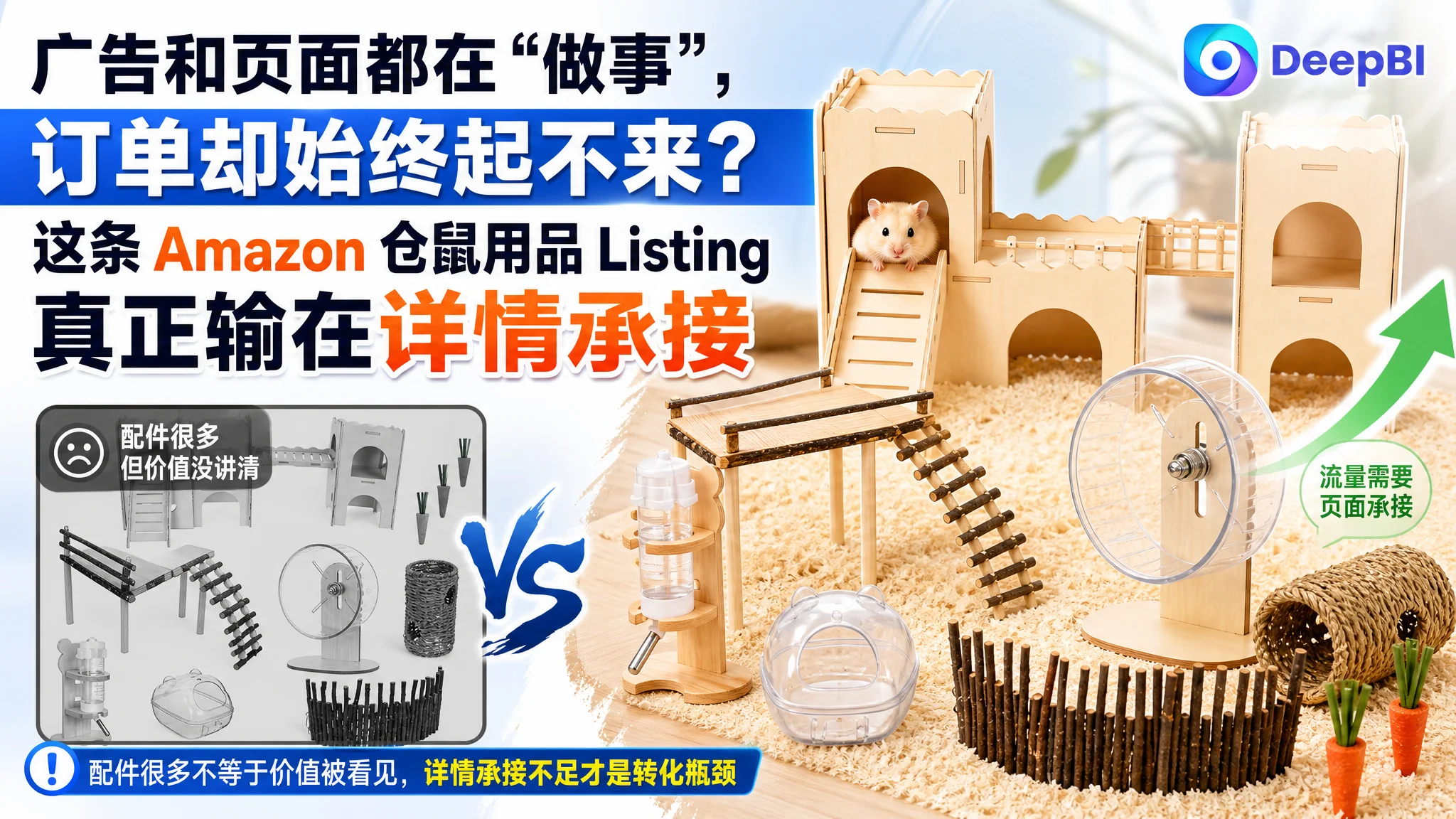 亚马逊广告和页面都在“做事”，订单却始终起不来？这条 Amazon 仓鼠用品 Listing 真正输在详情承接