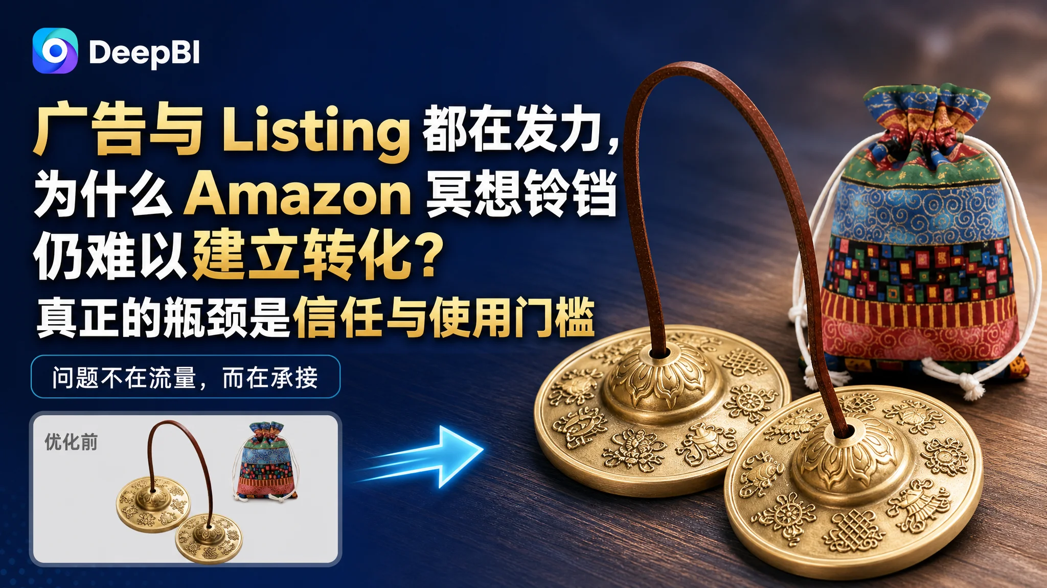 亚马逊广告与 Listing 都在发力，为什么 Amazon 冥想铃铛仍难以建立转化？真正的瓶颈是信任与使用门槛