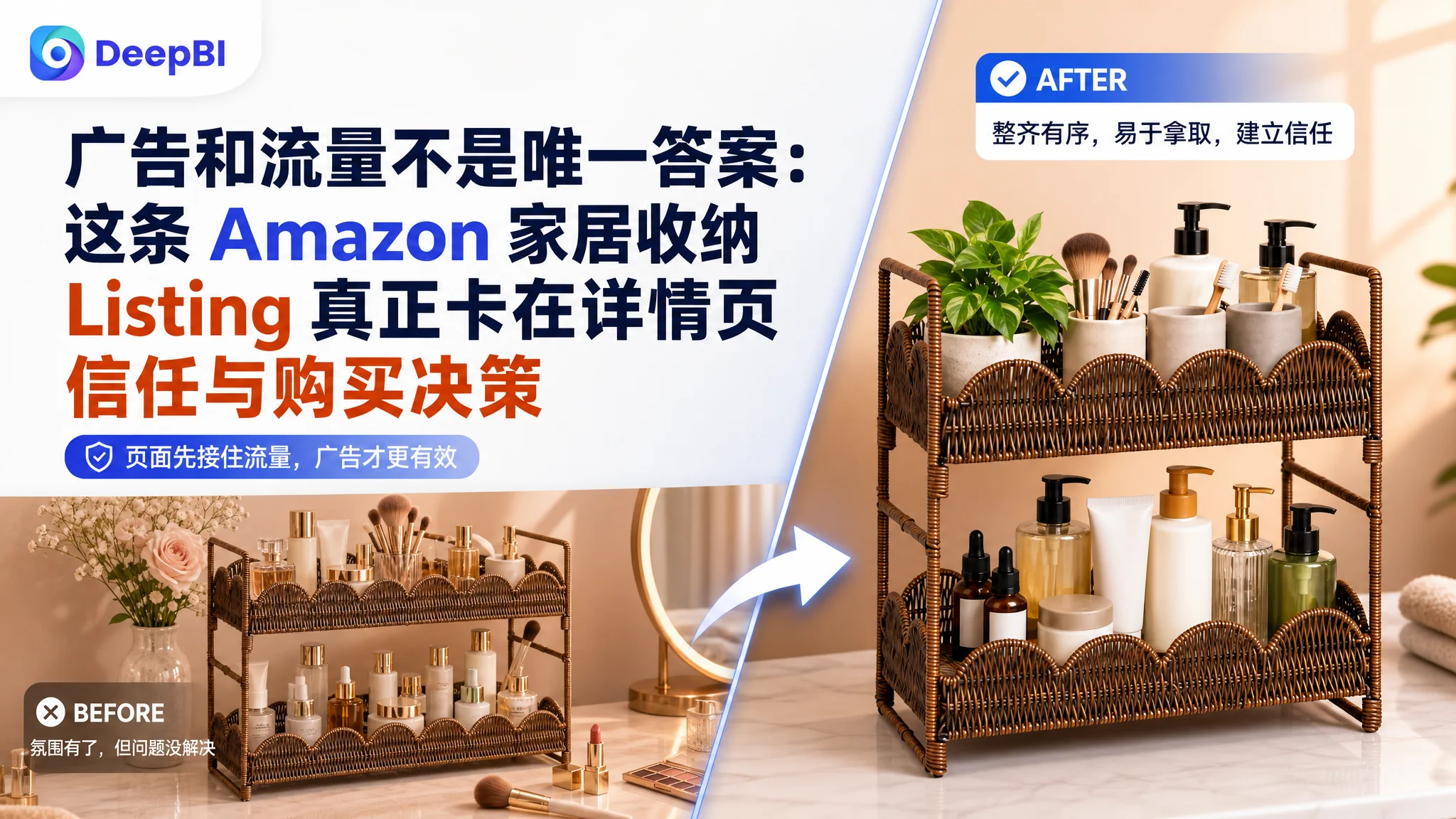 亚马逊广告和流量不是唯一答案：这条 Amazon 家居收纳 Listing 真正卡在详情页信任与购买决策